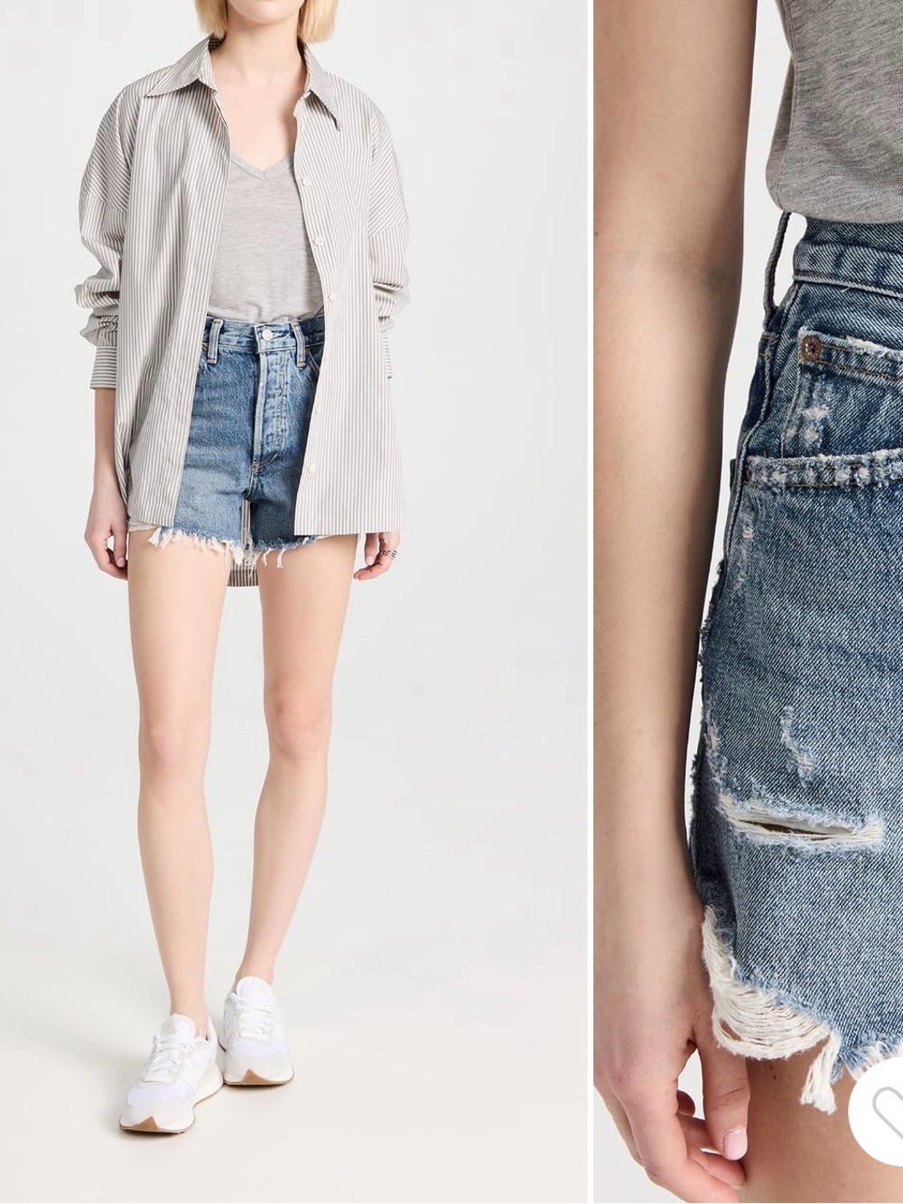 AGOLDE Dee High Rise Denim Shorts — Size 27 - Picture 3 of 8